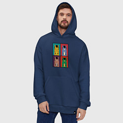 Толстовка-худи оверсайз BoJack Horseman, цвет: тёмно-синий — фото 2