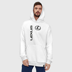 Толстовка-худи оверсайз LEXUS, цвет: белый — фото 2