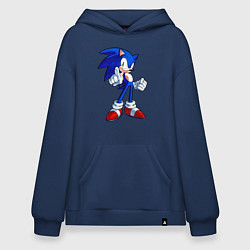 Толстовка-худи оверсайз SONIC, цвет: тёмно-синий