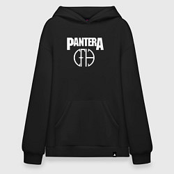 Толстовка-худи оверсайз Pantera, цвет: черный