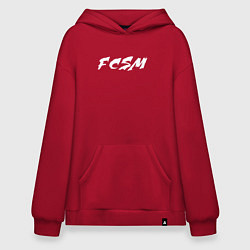 Толстовка-худи оверсайз FCSM, цвет: красный