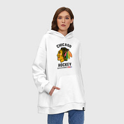 Толстовка-худи оверсайз CHICAGO BLACKHAWKS NHL, цвет: белый — фото 2