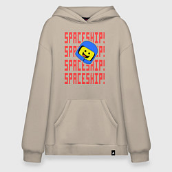 Толстовка-худи оверсайз Spaceship, цвет: миндальный