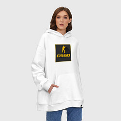 Толстовка-худи оверсайз CS GO Z, цвет: белый — фото 2
