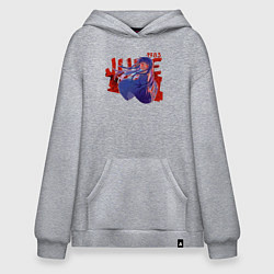 Толстовка-худи оверсайз June 1983, цвет: меланж