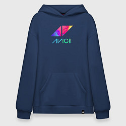 Толстовка-худи оверсайз AVICII RAIBOW, цвет: тёмно-синий