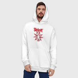 Толстовка-худи оверсайз Slipknot Slip Goats Art, цвет: белый — фото 2