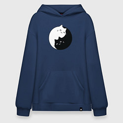 Худи оверсайз Инь Ян Котики