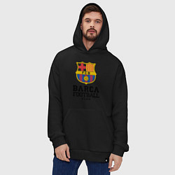 Толстовка-худи оверсайз Barcelona Football Club, цвет: черный — фото 2