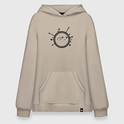 Толстовка-худи оверсайз Wisp, цвет: миндальный