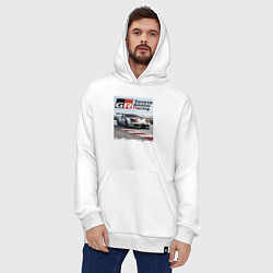 Толстовка-худи оверсайз Toyota Gazoo Racing - легендарная спортивная коман, цвет: белый — фото 2