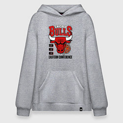 Толстовка-худи оверсайз Chicago Bulls NBA, цвет: меланж