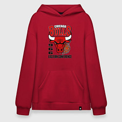 Толстовка-худи оверсайз Chicago Bulls NBA, цвет: красный