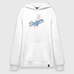 Толстовка-худи оверсайз Los Angeles Dodgers baseball, цвет: белый