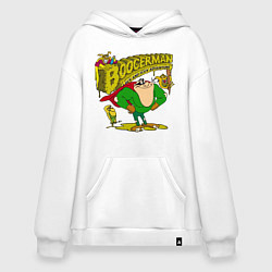 Толстовка-худи оверсайз Boogermаn, цвет: белый