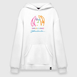 Худи оверсайз Джон Леннон Автопортрет Автограф