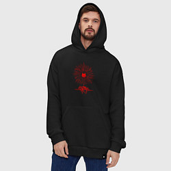 Толстовка-худи оверсайз Stray Logo Flash, цвет: черный — фото 2