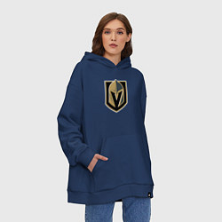Толстовка-худи оверсайз Vegas Golden Knights , Вегас Голден Найтс, цвет: тёмно-синий — фото 2