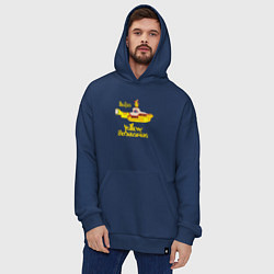 Толстовка-худи оверсайз On a Yellow Submarine, цвет: тёмно-синий — фото 2