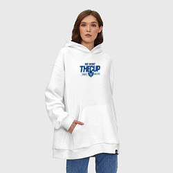 Толстовка-худи оверсайз Toronto Maple Leafs We want the cup Торонто Мейпл, цвет: белый — фото 2