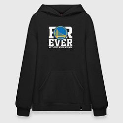 Толстовка-худи оверсайз Golden State Warriors FOREVER NOT JUST WHEN WE WIN, цвет: черный