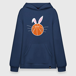 Толстовка-худи оверсайз Basketball Bunny, цвет: тёмно-синий
