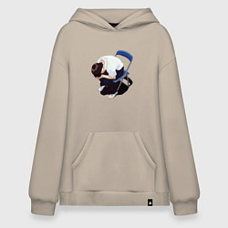 Худи оверсайз Синдзи Икари на стуле