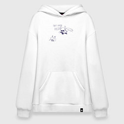 Толстовка-худи оверсайз GET OVER HERE Hollow Knight, цвет: белый