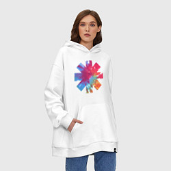 Толстовка-худи оверсайз RHCP Color, цвет: белый — фото 2