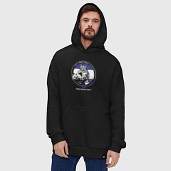 Толстовка-худи оверсайз Krav-maga emblem tiger, цвет: черный — фото 2