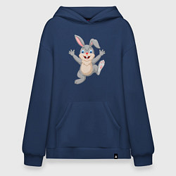 Толстовка-худи оверсайз Running Rabbit, цвет: тёмно-синий