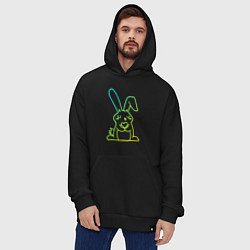 Толстовка-худи оверсайз Love - Rabbit, цвет: черный — фото 2