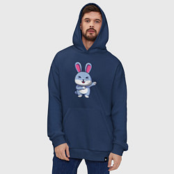 Толстовка-худи оверсайз Bunny Dab, цвет: тёмно-синий — фото 2