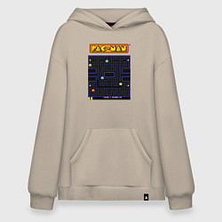 Толстовка-худи оверсайз Pac-Man на ZX-Spectrum, цвет: миндальный
