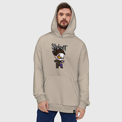 Толстовка-худи оверсайз Slipknot - art, цвет: миндальный — фото 2