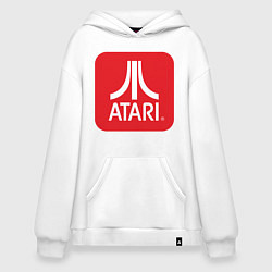 Толстовка-худи оверсайз Atari logo, цвет: белый
