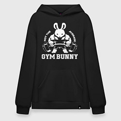 Толстовка-худи оверсайз Gym bunny powerlifting, цвет: черный
