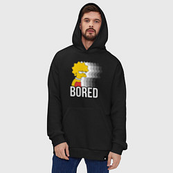 Толстовка-худи оверсайз Лиза Симпсон - bored, цвет: черный — фото 2