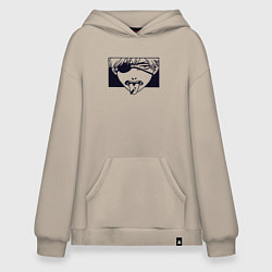 Толстовка-худи оверсайз Дерзкий Дэндзи, цвет: миндальный