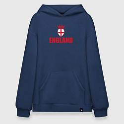Толстовка-худи оверсайз England king, цвет: тёмно-синий