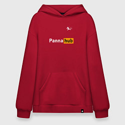 Толстовка-худи оверсайз Уличный футбол - Panna Hub, цвет: красный