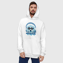 Толстовка-худи оверсайз Blue bear, цвет: белый — фото 2