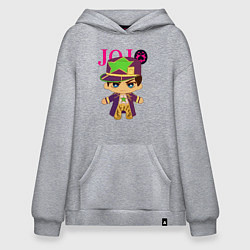 Толстовка-худи оверсайз Little Jotaro Cujo - JoJo Bizarre Adventure, цвет: меланж