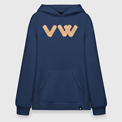 Толстовка-худи оверсайз Volkswagen боль, цвет: тёмно-синий