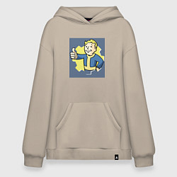 Худи оверсайз Волт-Бой с пальцем вверх