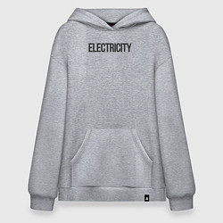Толстовка-худи оверсайз Electricity, цвет: меланж