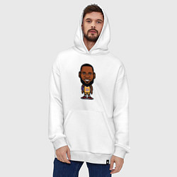 Толстовка-худи оверсайз Lakers - James, цвет: белый — фото 2