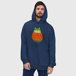 Толстовка-худи оверсайз Totoro Kyle, цвет: тёмно-синий — фото 2