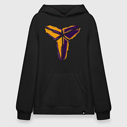 Толстовка-худи оверсайз Kobe logo, цвет: черный