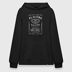 Толстовка-худи оверсайз Placebo в стиле Jack Daniels, цвет: черный